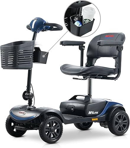 Metro Mobility Scooters-Scooter de movilidad plegable eléctrico de 4 ruedas para adultos mayores con asiento-265 libras de peso máximo-largo alcance