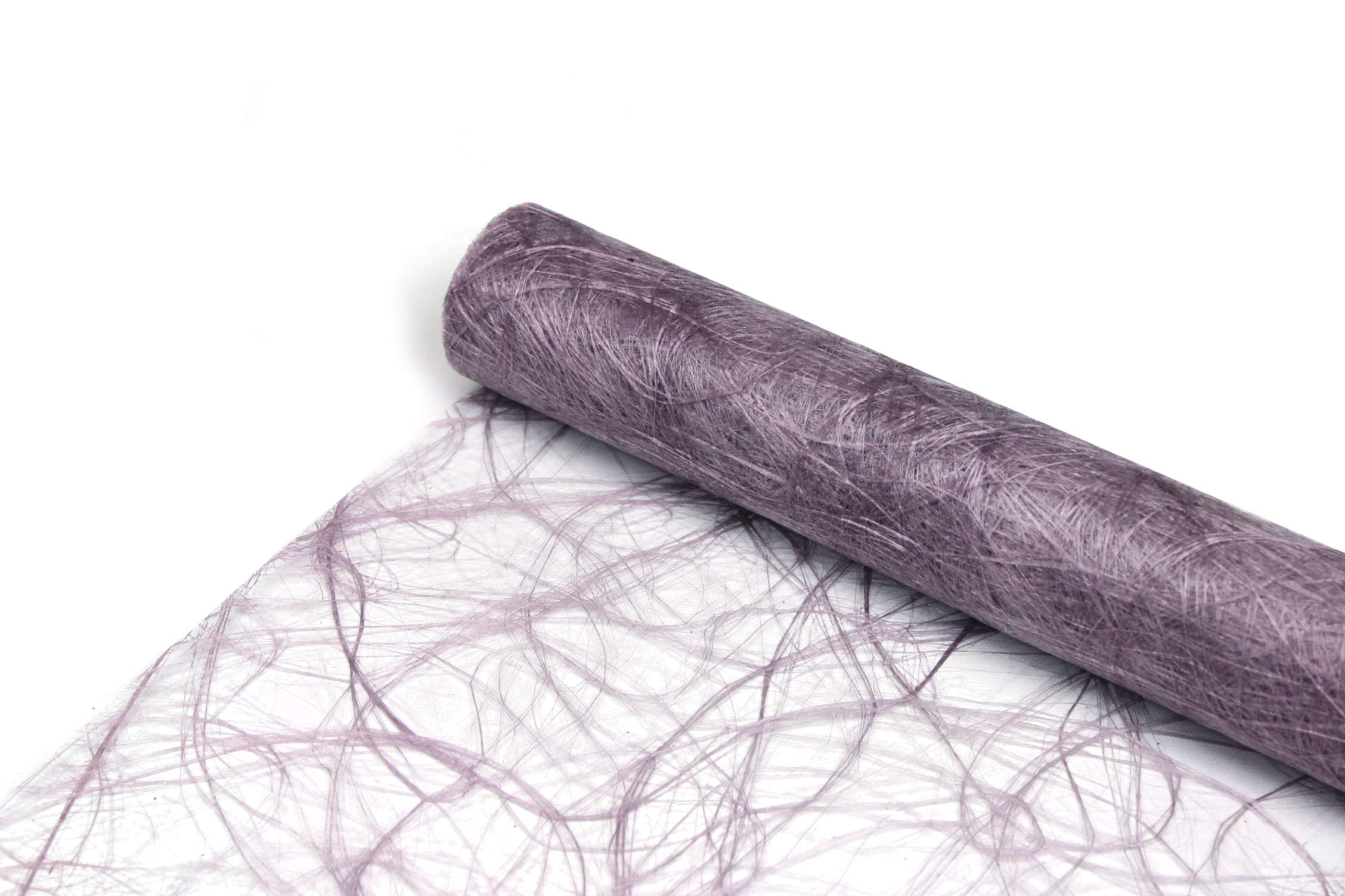 JULANO Sizoweb oryginalny bieżnik na stół do dekoracji (30 cm, 25 m, jasny śliwk)