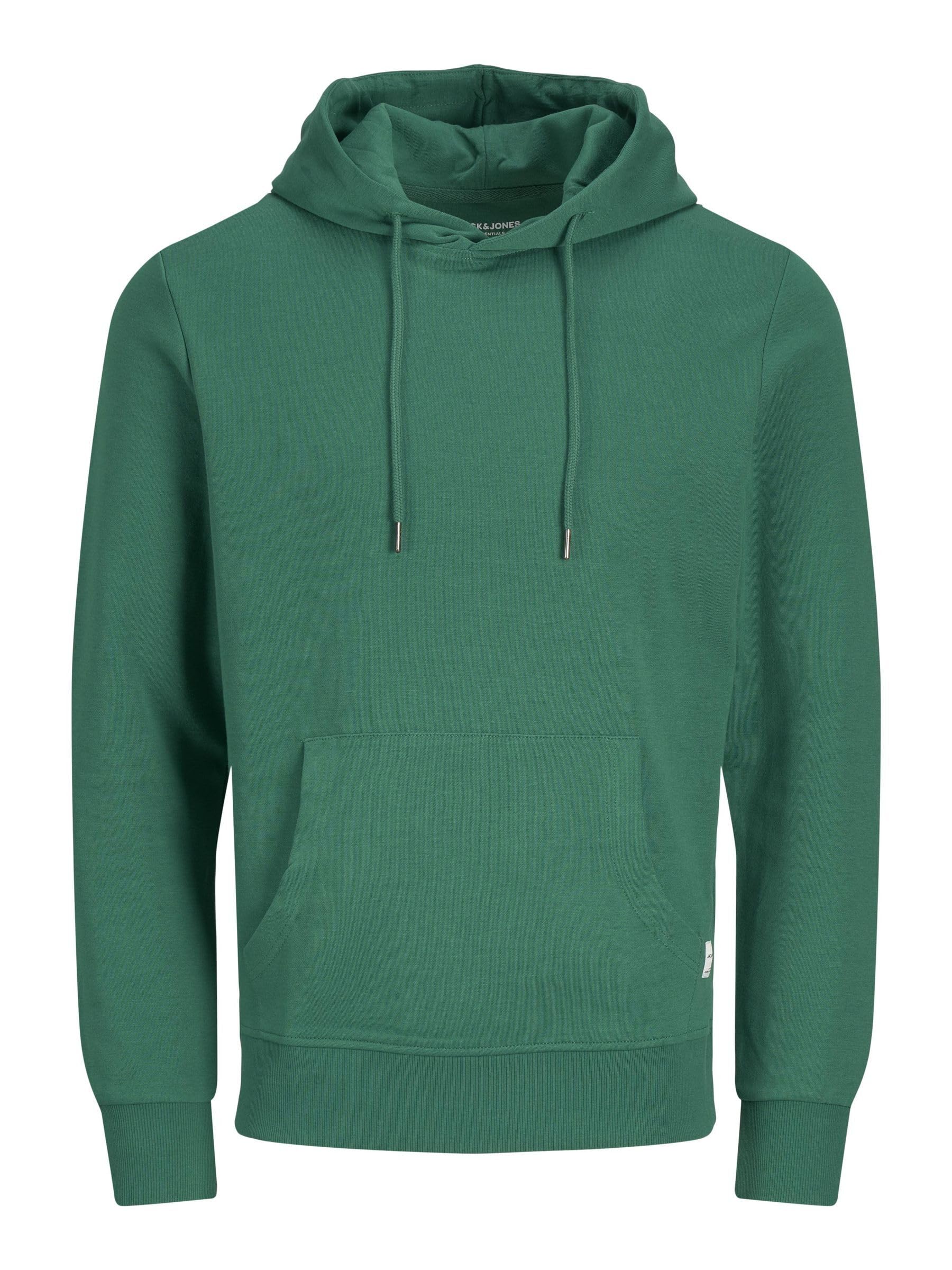 Jack & Jones Men's Verdant Green/Fit:reg Jjebasic Sweat Hood Noos Sweatshirt, Small