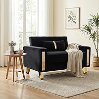 Vista 11 de Juego de 2 sofás para sala de estar, sofá de 2 plazas de 86" de terciopelo beige con 4 almohadas y patas de metal dorado, sofá tapizado moderno