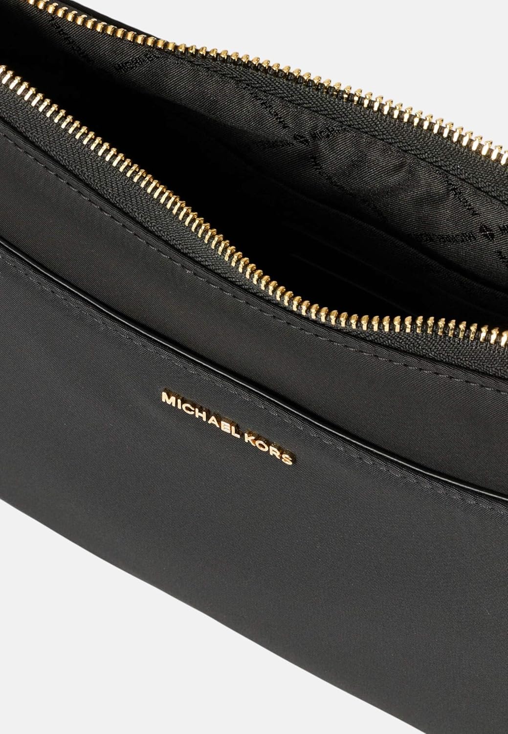 Michael Kors Jet Set Medium Top Zip Pochette Crossbody Bag, Gold-Tone - Image 3