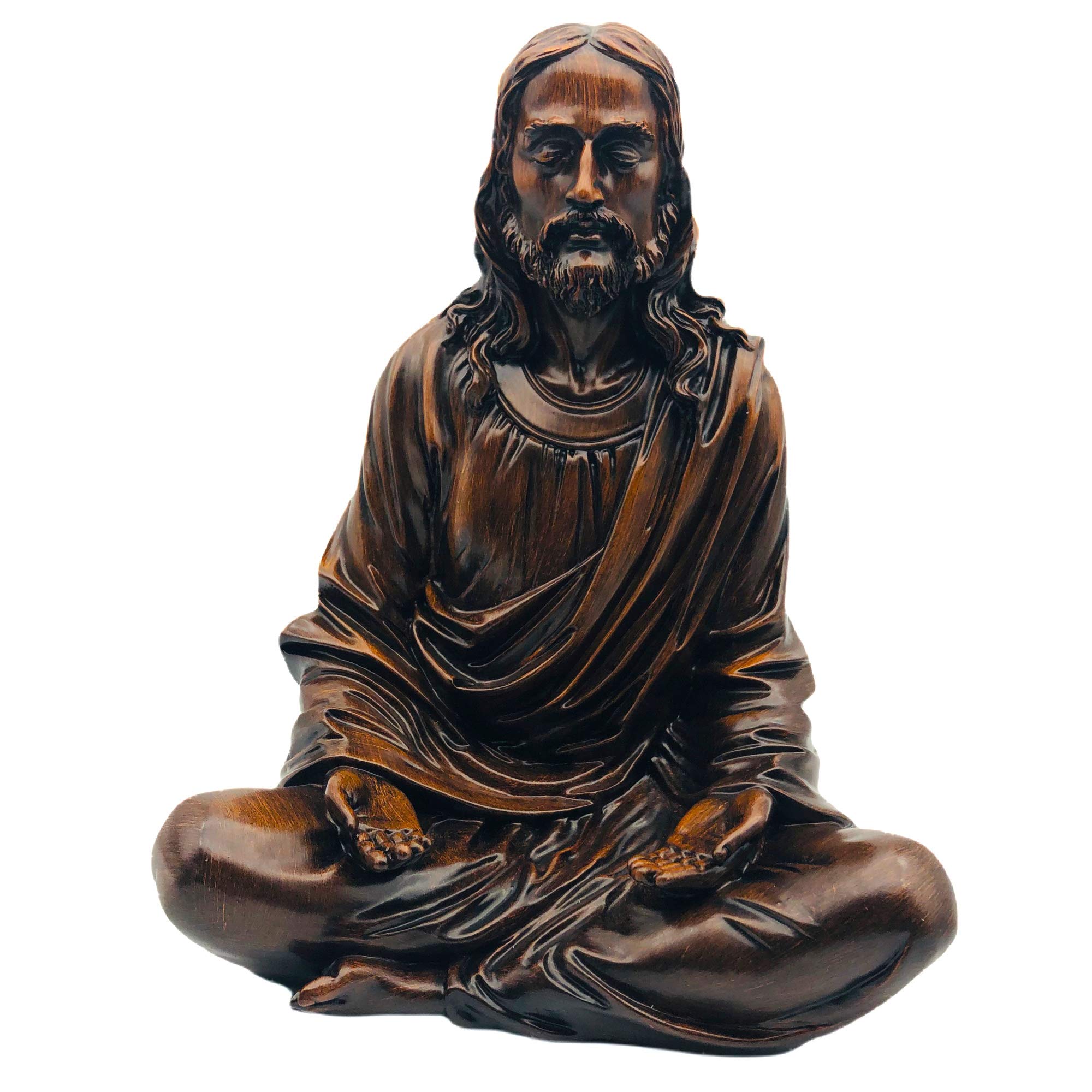 The Peace of Christ - Jesus Statue 10" Dark Wood