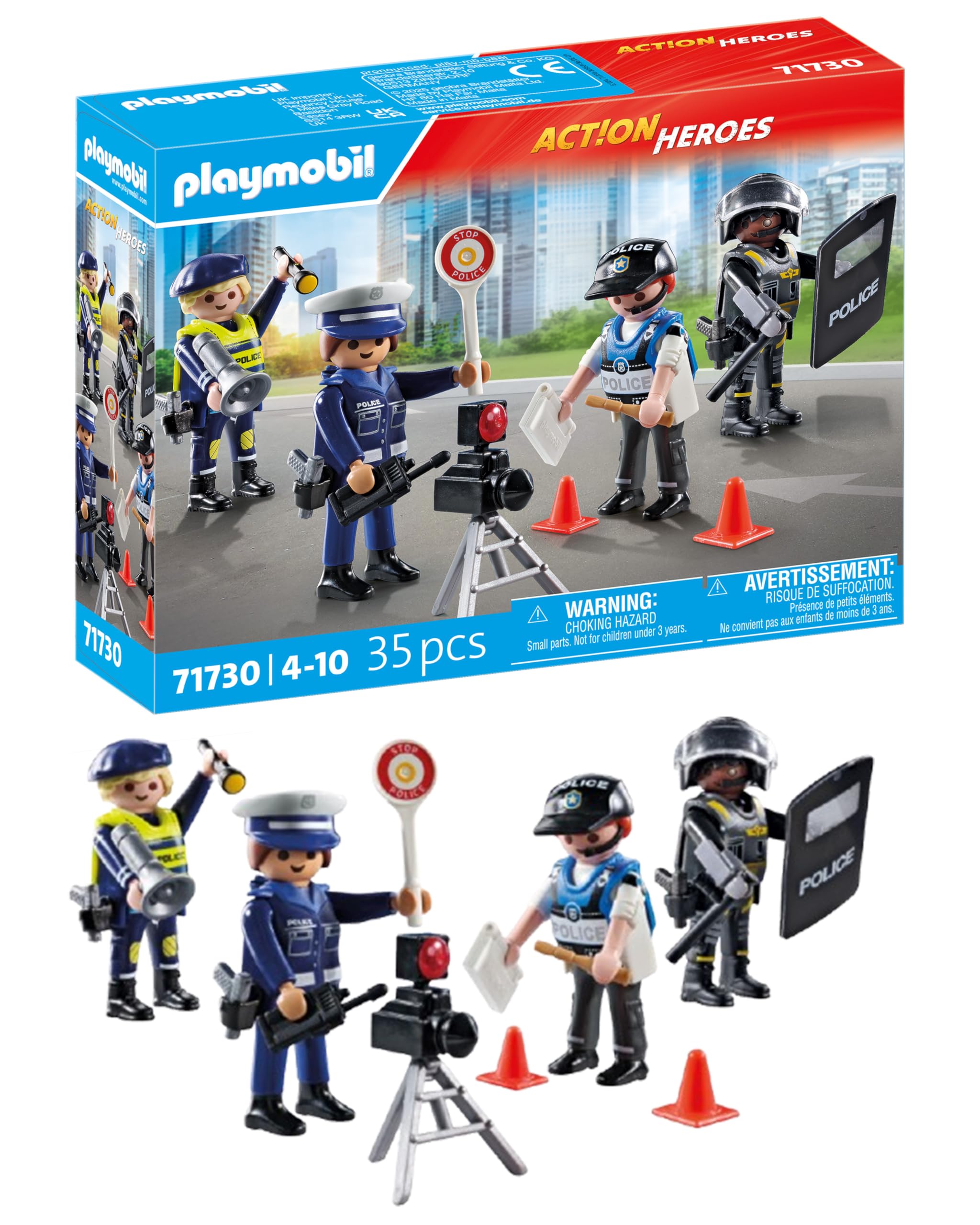 Playmobilaction Heroes Police Figure Set Toy Figures Police Figure