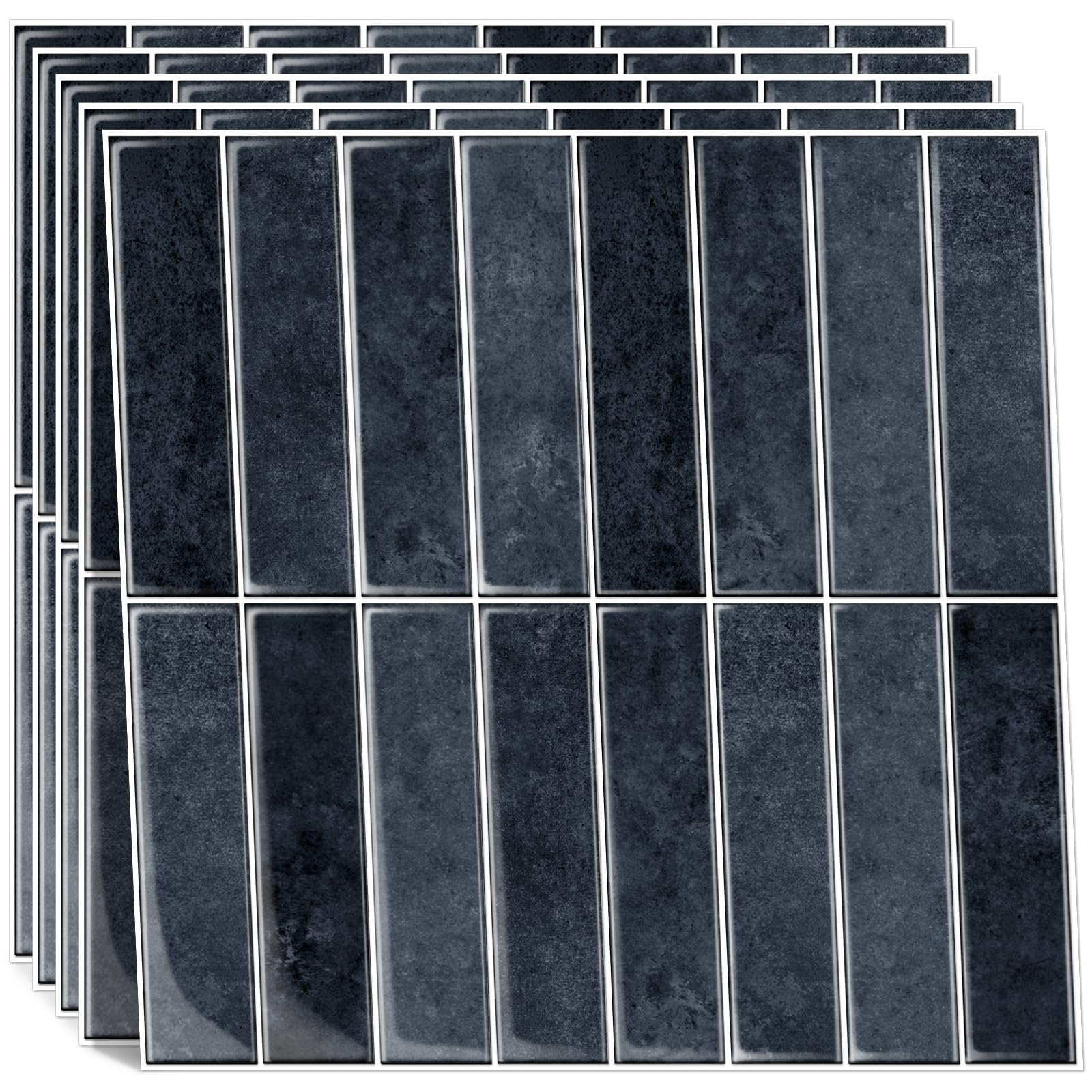 MORCART MT1388 Lot de 20 autocollants décoratifs pour carrelage 3D Motif brique Pour armoires de cuisine, salle de bain, cheminée, escaliers de sol, amovibles, imperméables, pour cuisine et salle de