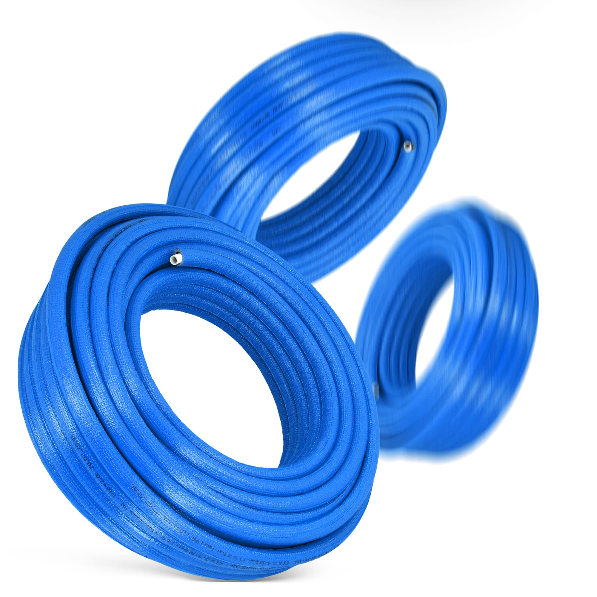 Vorisoliertes PEX/AL/PEX-Rohr Polyethylen-Ummantelung Stark Langlebig 16 x 2 mm Blau 50 m Wasserversorgungs-Heizsysteme