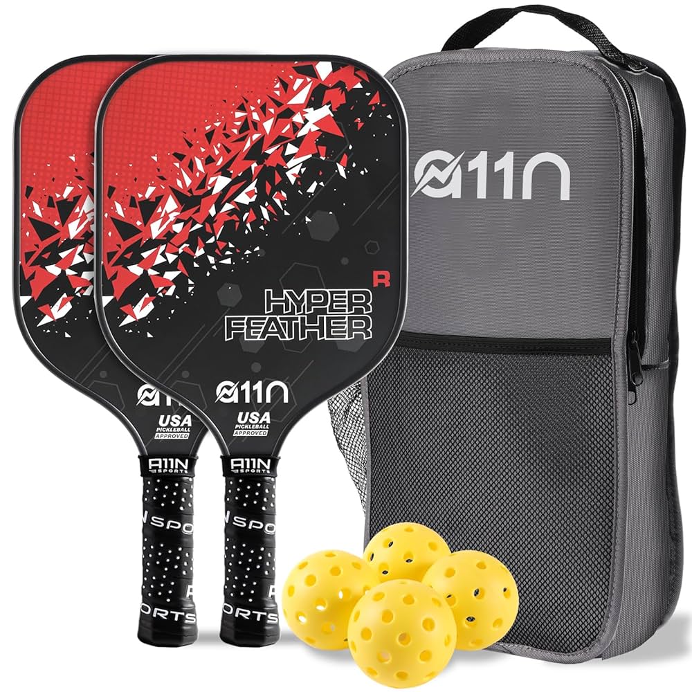 Amazon.com: A11N HyperFeather R Pickleball Paddles Set of 2