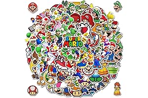 100PCS Cartoon Game Mario Stickers for Kids and Adults