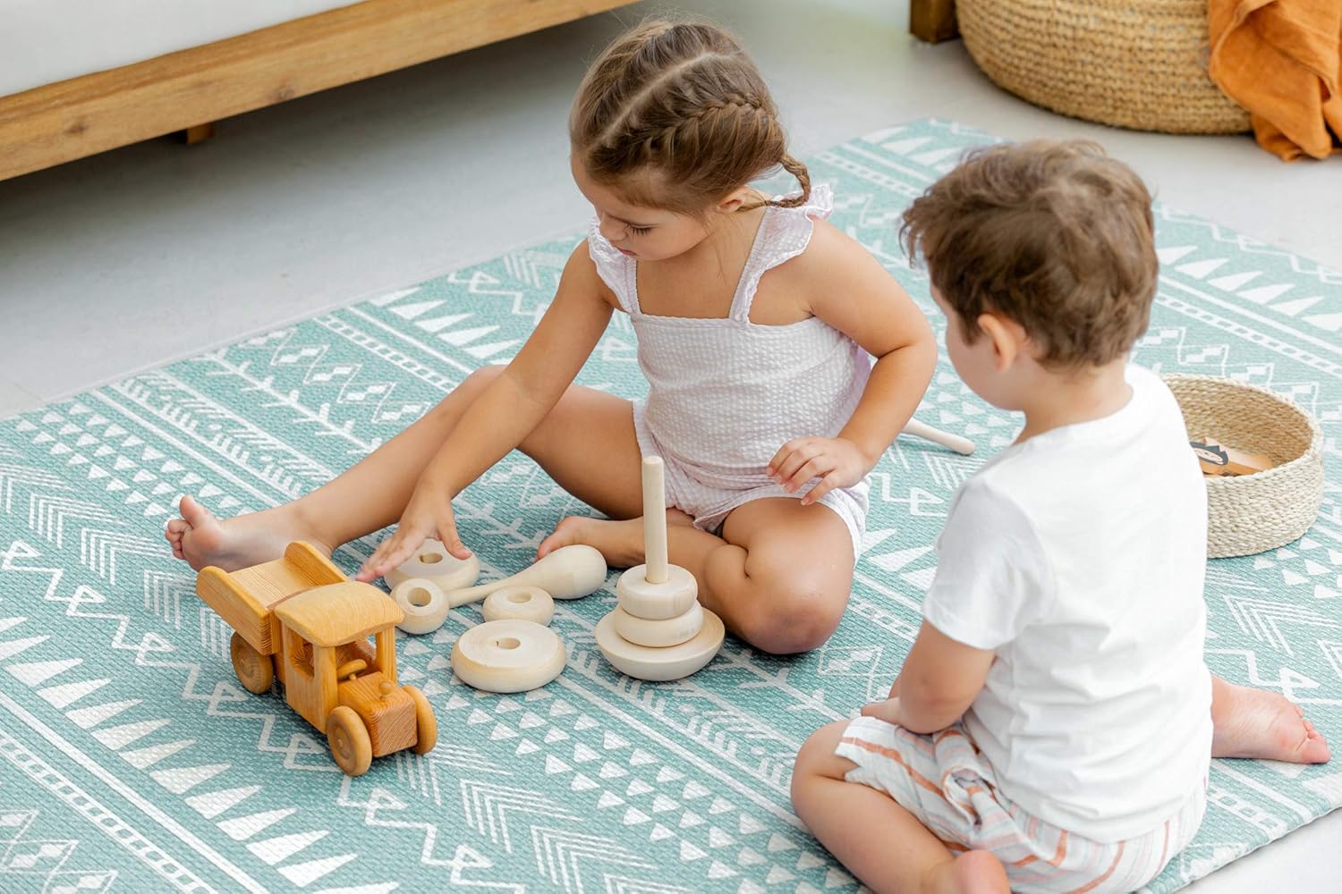 Berry Lane Baby Play Mat | Large 6.5 ft x 4.5 ft One-Piece Reversible Foam Floor Playmat | Tummy Time | Extra Soft & Thick | Non-Toxic | for Infants, Babies, Toddler, and Kids