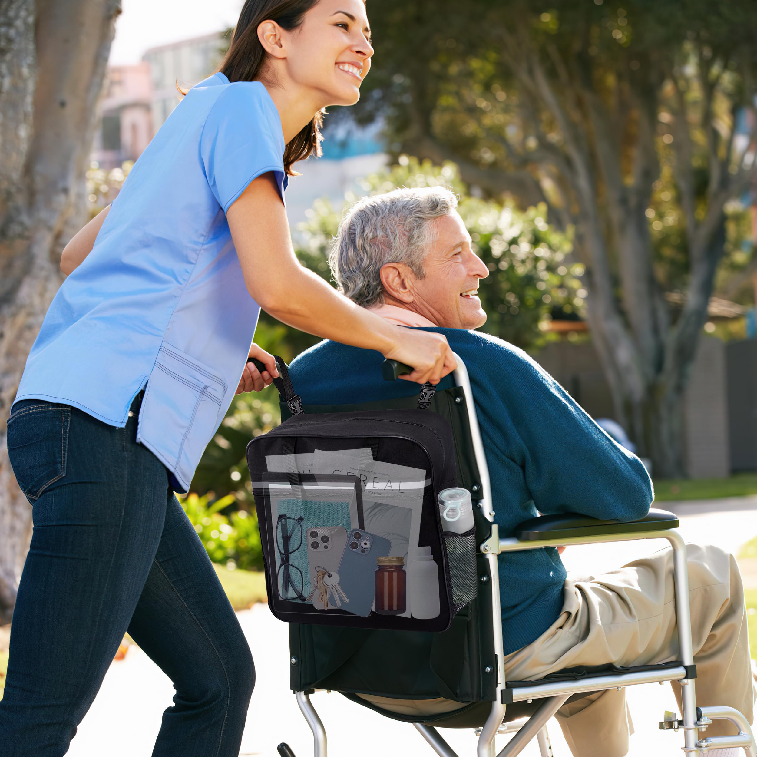 Bolsa para Silla de Ruedas Gran Capacidad Mochila para Silla de Ruedas Oxford Impermeable Bolsa de Almacenamiento para Silla de Ruedas Mochila Silla de Ruedas