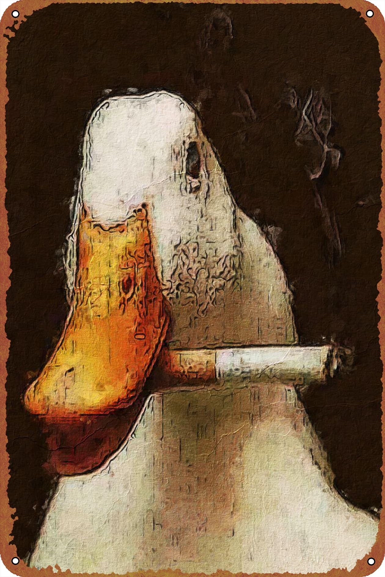 KIVYYB Duck smoking meme Game Poster Metal Plaque Tin Sign,Vintage Metal  Pub Club Cafe bar Home Wall Art Decoration Poster Retro 8x12 inches :  Amazon.com.au: Home