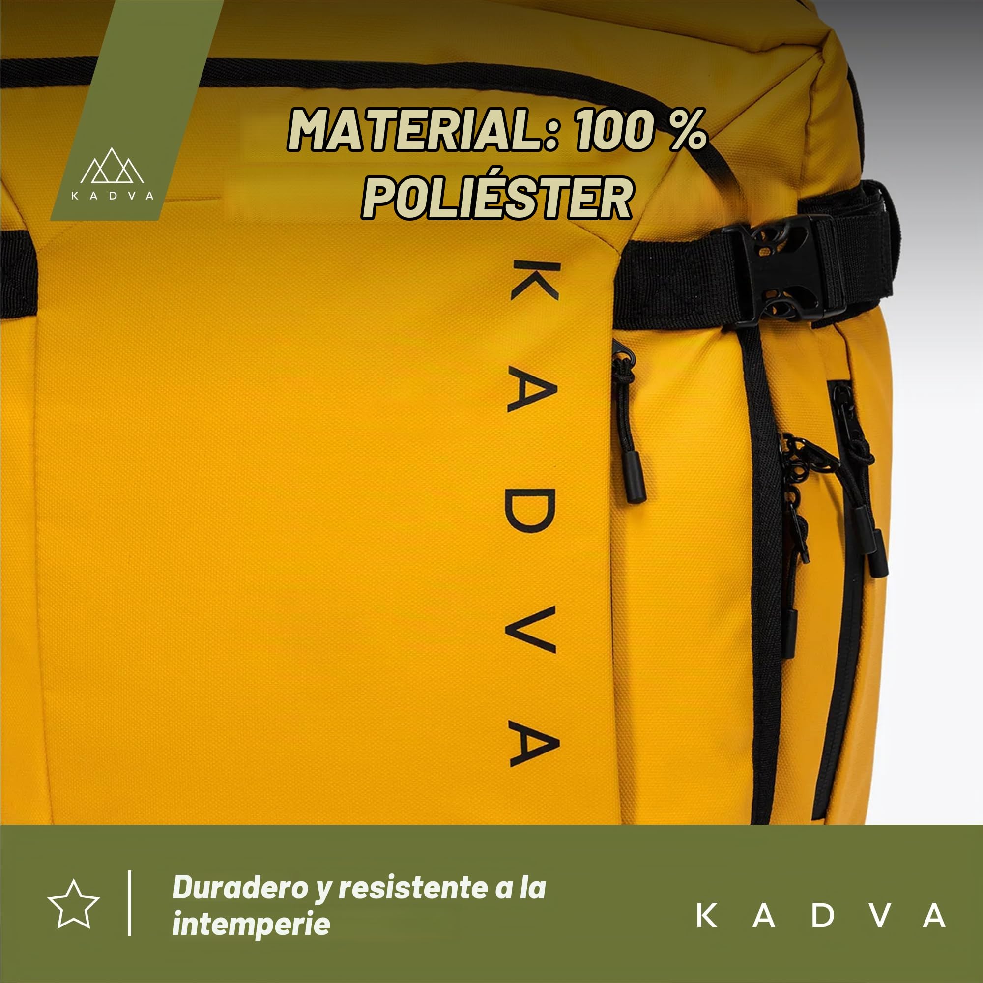KADVA Maleta de Viaje con Ruedas Lazio 44|74|102 litros Equipaje de Mano Exterior Blando con 2 Ruedas Maleta Grande Estructura Peso 2,7|3,3|3,7 kg I Color Negro|Azul|Amarillo