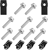 Vista 7 de Caltric Juego de clips y pernos para capó de guardabarros de tractor (15 piezas) para John Deere 4400, 4310, 4300, 4210, 4200 (negro)