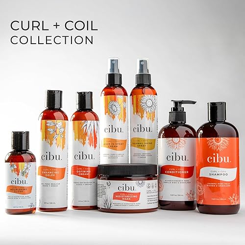 Miniatura 7 de CIBU El paquete de champú y acondicionador Curl + Coil 90004 limpia, hidrata, revitaliza, desenreda y conserva el rizo natural + bobina para un