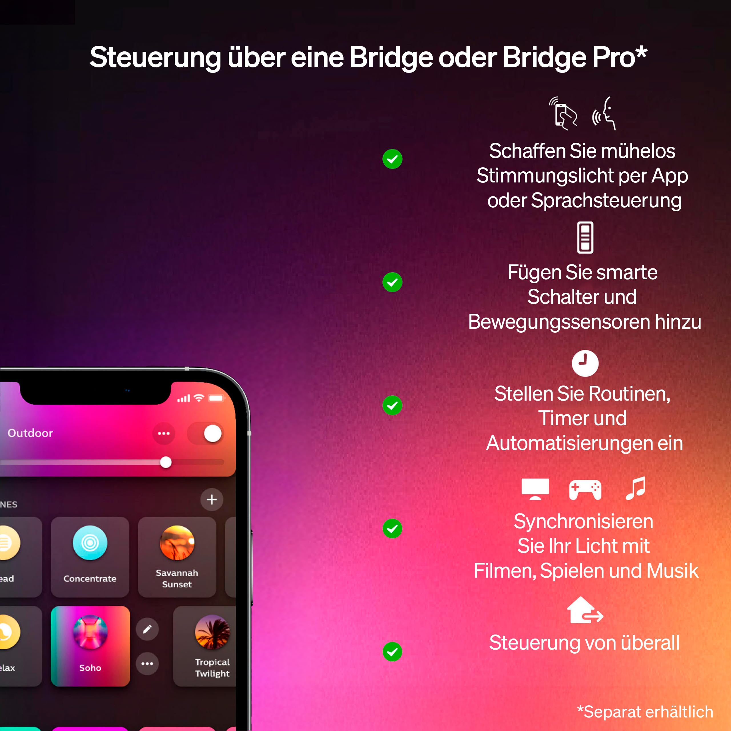 Philips Hue Flourish Tischleuchte, dimmbar, weißes und farbiges Licht, 16 Millionen Farben, über App steuerbar, kompatibel mit Amazon Alexa (Echo, Echo Dot), neue Generation