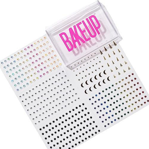 Beauty Playbox - Juego de 456 gemas autoadhesivas para ojos, cara y cuerpo, para maquillaje de festivales