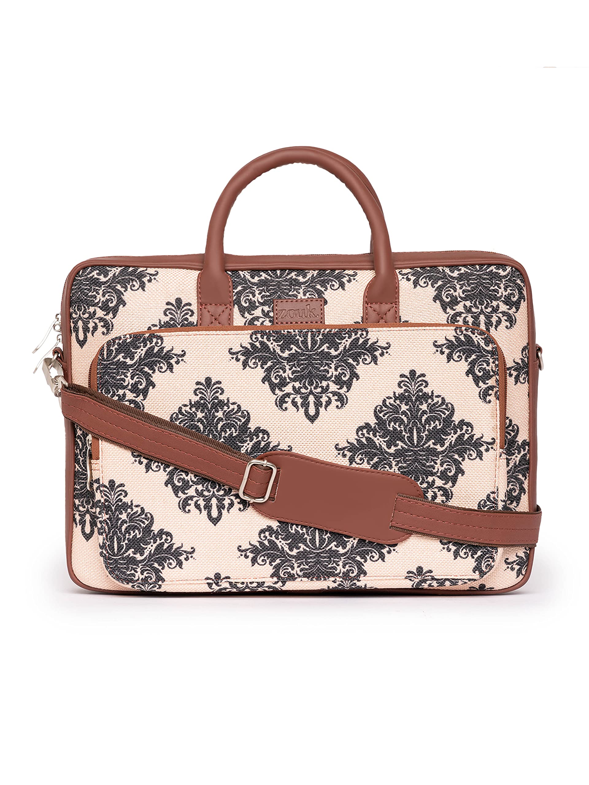See full amazon price history chart for ZOUK Laptop Bag for Women Ideal for 15.6 inch Laptop, MacBook - Vegan Leather Office Bags for Ladies with Detachable Shoulder Strap (Mughal Motif) ZOUK Laptop Bag for Women Ideal for 15.6 inch Laptop, MacBook - Vegan Leather Office Bags for Ladies with Detachable Shoulder Strap (Mughal Motif) (B07LB7276C) Amazon Price History, Amazon Price Tracker