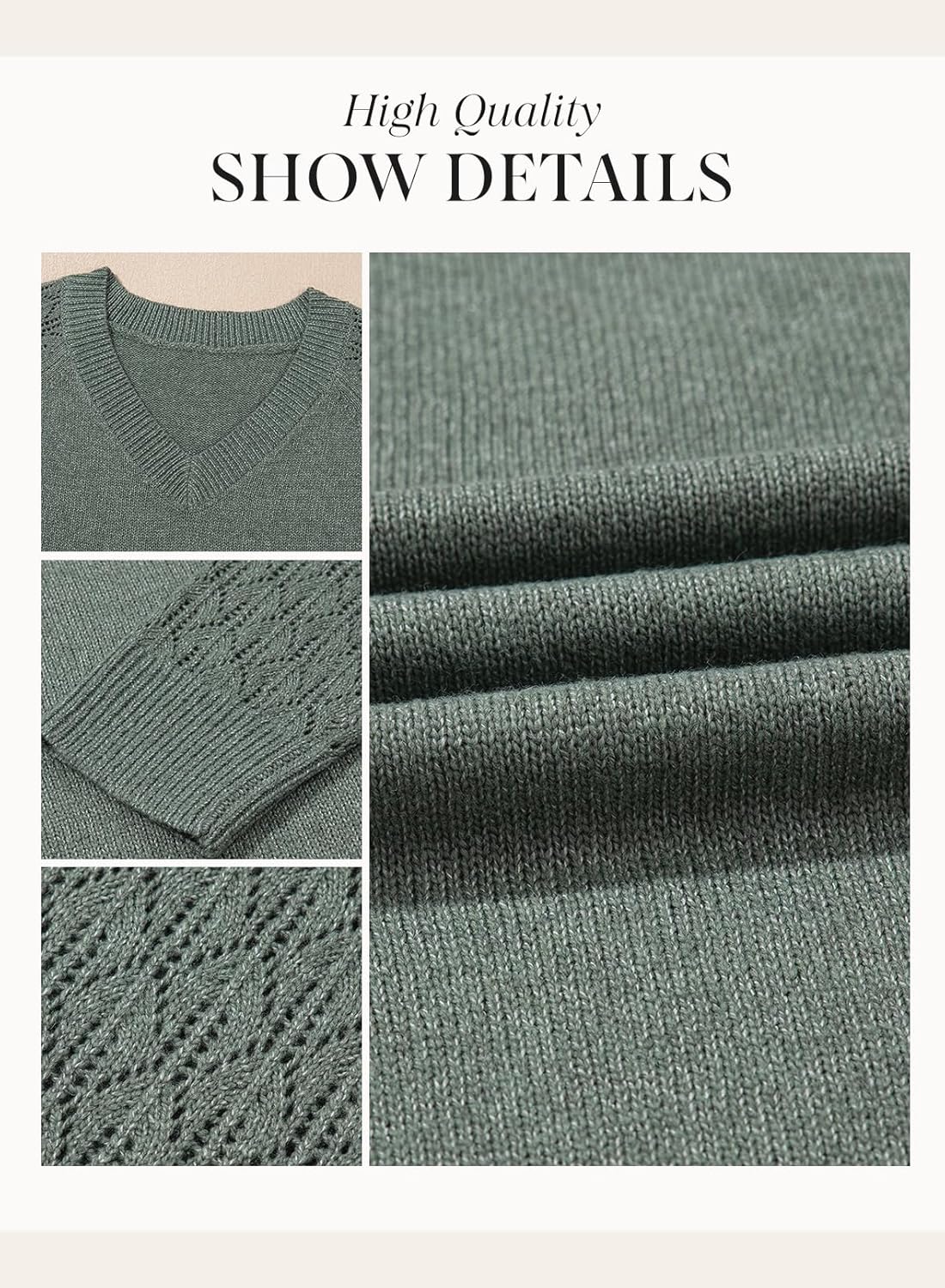 Dokotoo Womens Crochet Sweaters 2025 Winter Casual Lightweight Long Sleeve Hollow Out Sweater Tops - Image 5