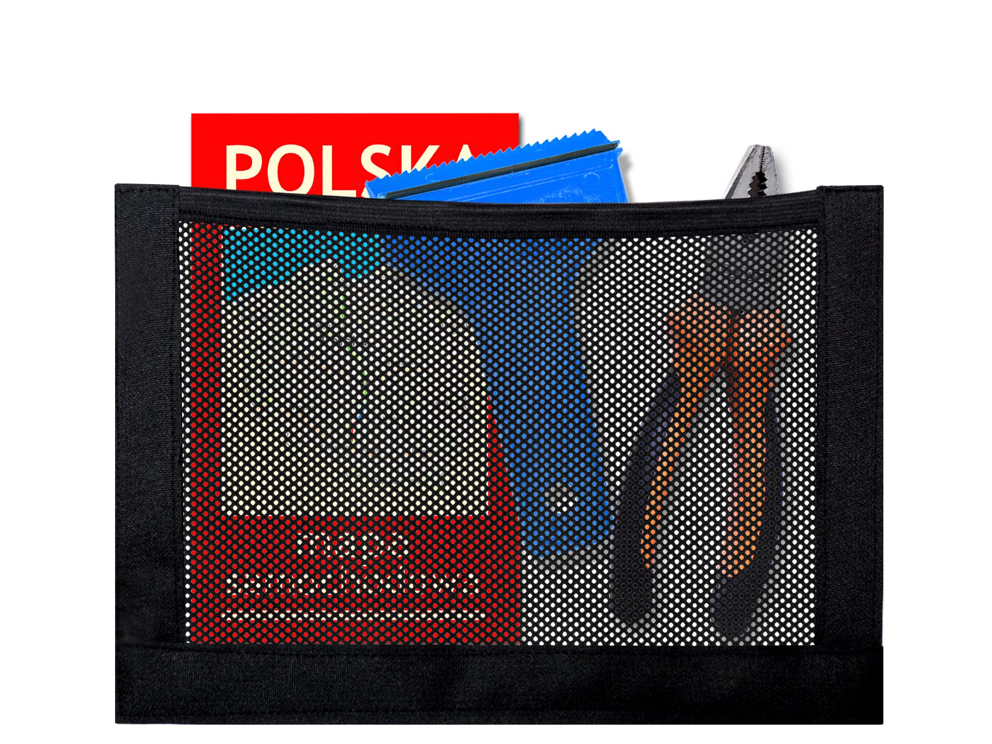TrunkExpert, Borsa A Rete Nano Con Chiusura A Strappo, In Due Parti, 60x30 Cm Borsa A Rete Universale Per Bagagliaio, Borsa Organizer, Borsa A Rete Con Robuste Strisce Di Chiusura Per Auto
