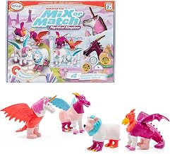POPULAR PLAYTHINGS Magnetic Mix or Match Pastel Mythical Kingdom Toy Play Set, 15 Pieces