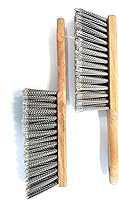 Vista 3 de Generic Paquete de 2 cepillos de banco de madera, cerdas de nailon suaves, mango largo de 14 pulgadas, reutilizables para chimenea, automóvil, cama