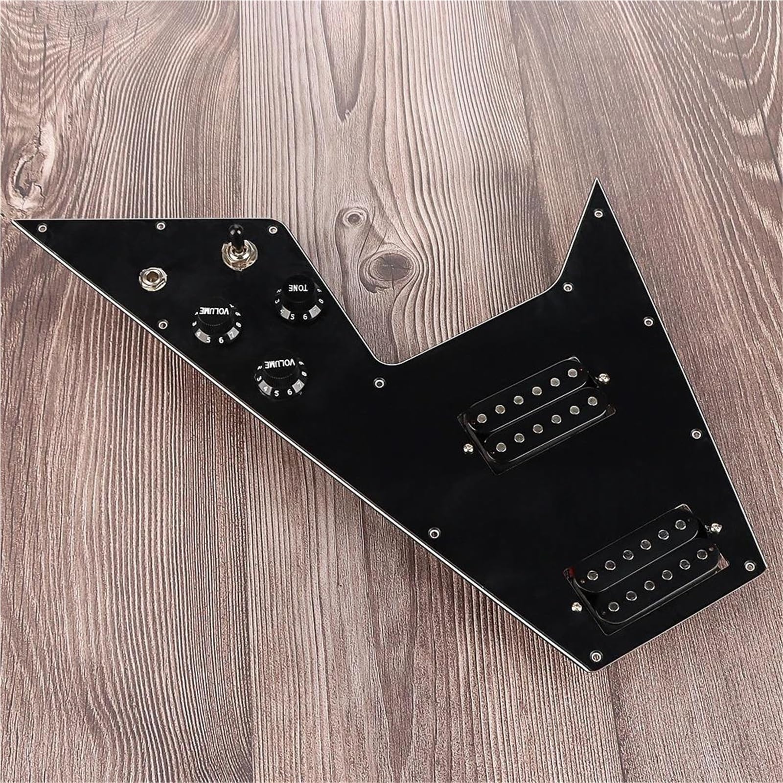 Battipenna per chitarra precablato caricato nero a 3 strati per parti e accessori per chitarra stile V volante Set Battipenna Pickup