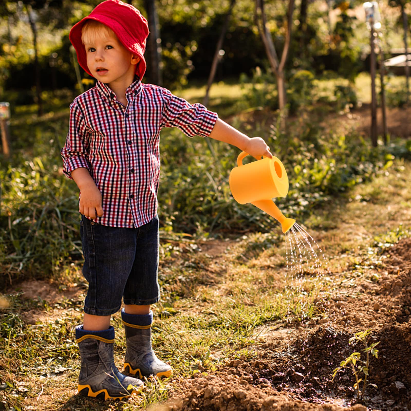 Mecctuck 23 Pièces Kit Jardinage Enfant, Outils Jardin Enfant, Outils de Jardinage pour Enfants, Jouet de Jardin Enfants avec Arrosoir,Gants,Râteau,Pelle, Déguisement Jardinie, Outils de Jardinage