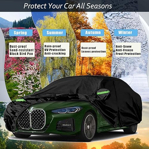 Miniatura 4 de Funda de coche compatible con BMW M44 Series 428i 430i 435i 440i 2014-2024, 6 capas 210T resistente al viento para todo tipo de clima, protección