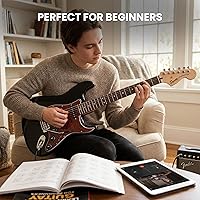 Vista 128 de Fender Squier Affinity Stratocaster - Paquete azul Lake Placid con amplificador Frontman 10G, estuche, afinador, cable de instrumento, correa, púas