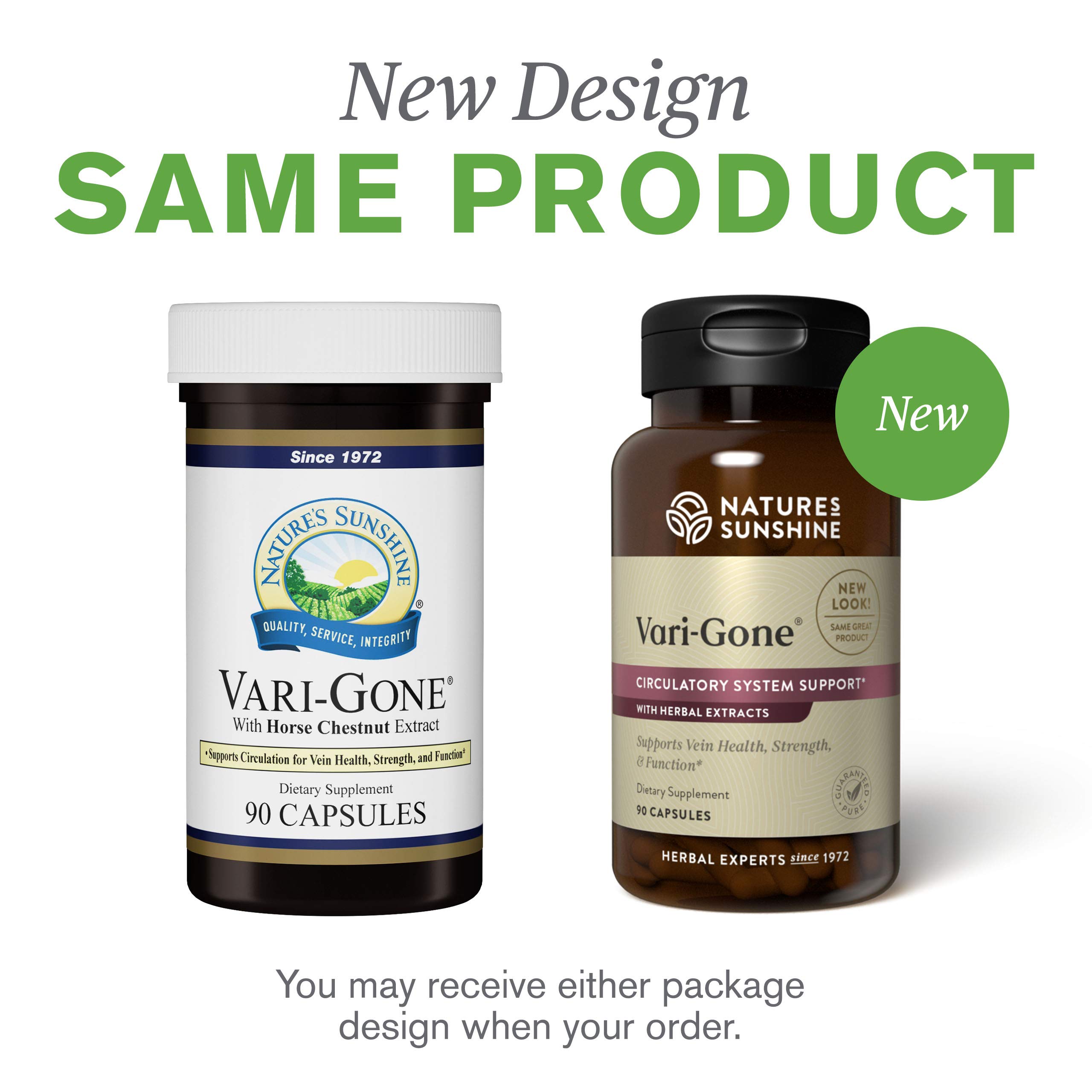 Nature's Sunshine VariGone, 90 Capsules, Varicose Vein Supplements
