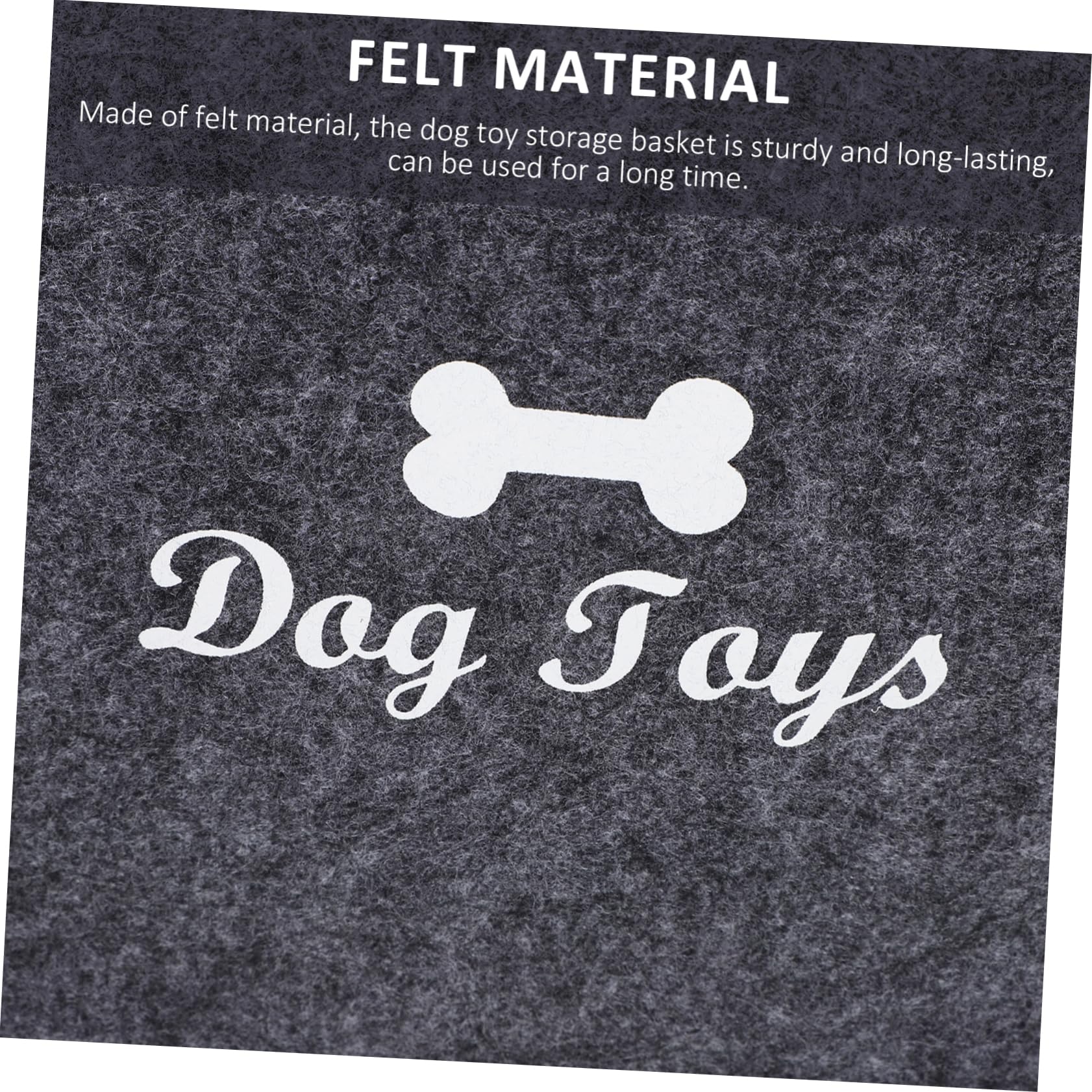 PRETYZOOM Filz Aufbewahrungsbox Fr Hundespielzeug 40x27x22,5cm -  Praktische Lagerungskiste Mit Griffen