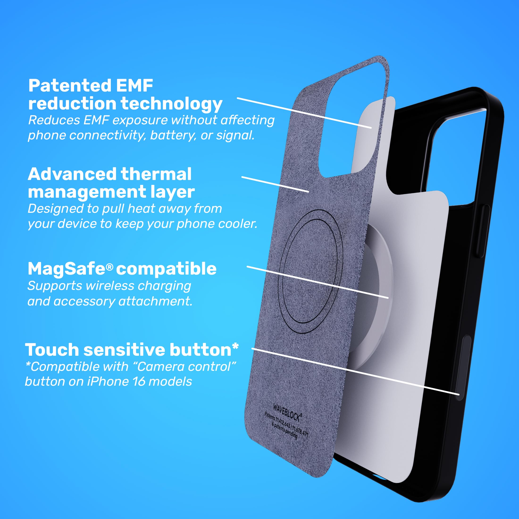 ストーカー対策/5G/電磁波/放射線遮断　iPhone Amazon.co.jp: WAVEBLOCK EMF保護iPhoneケース、放射線遮断携帯電話