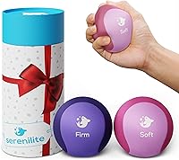 Vista 6 de Serenilite - Juego de pelotas antiestrés de terapia para manos, de tres densidades, para adultos y fortalecimiento del agarre