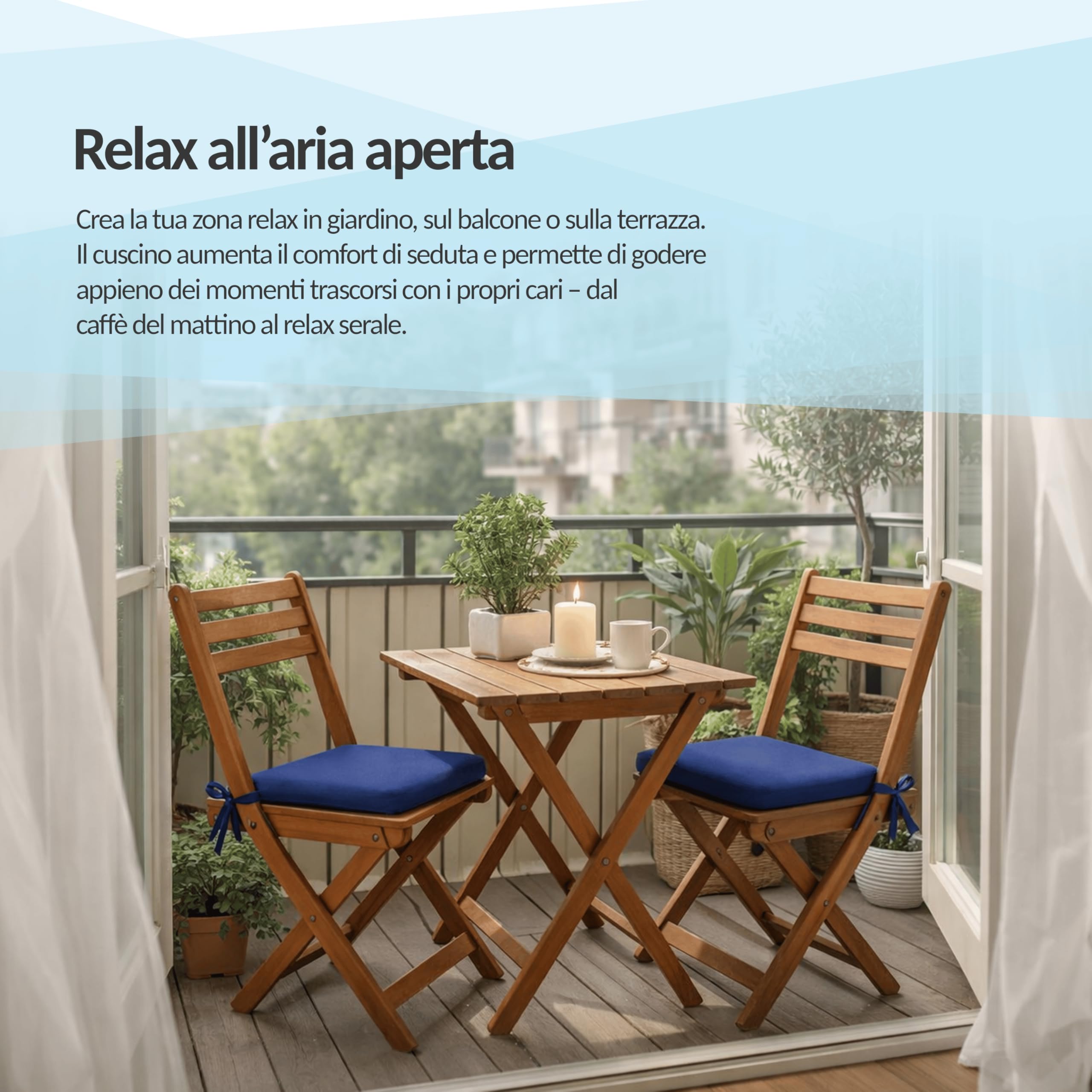 POKAR Cuscino per Panca 110x50 cm | Sfoderabile con Lacci Antiscivolo | Seduta per Panchina, Panca da Giardino, Dondolo, Sedia | Interno ed Esterno | OEKO-TEX | Prodotto nell'UE | Marrone