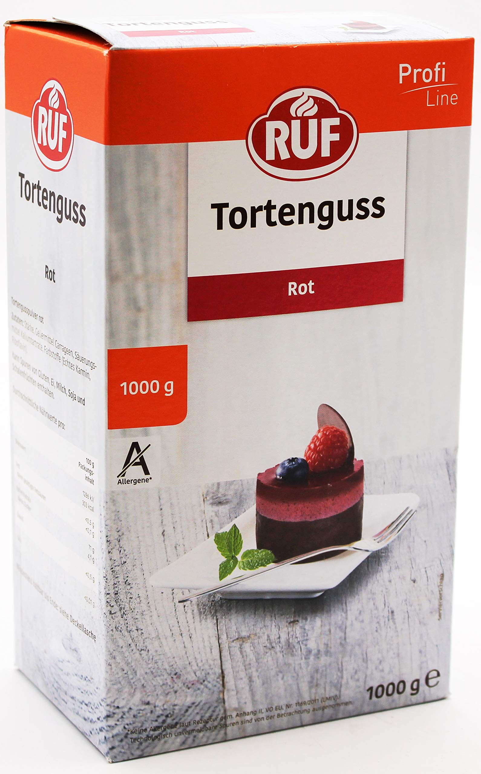 RUF Tortenguss Rot, 10er Pack (10 x 1 kg)