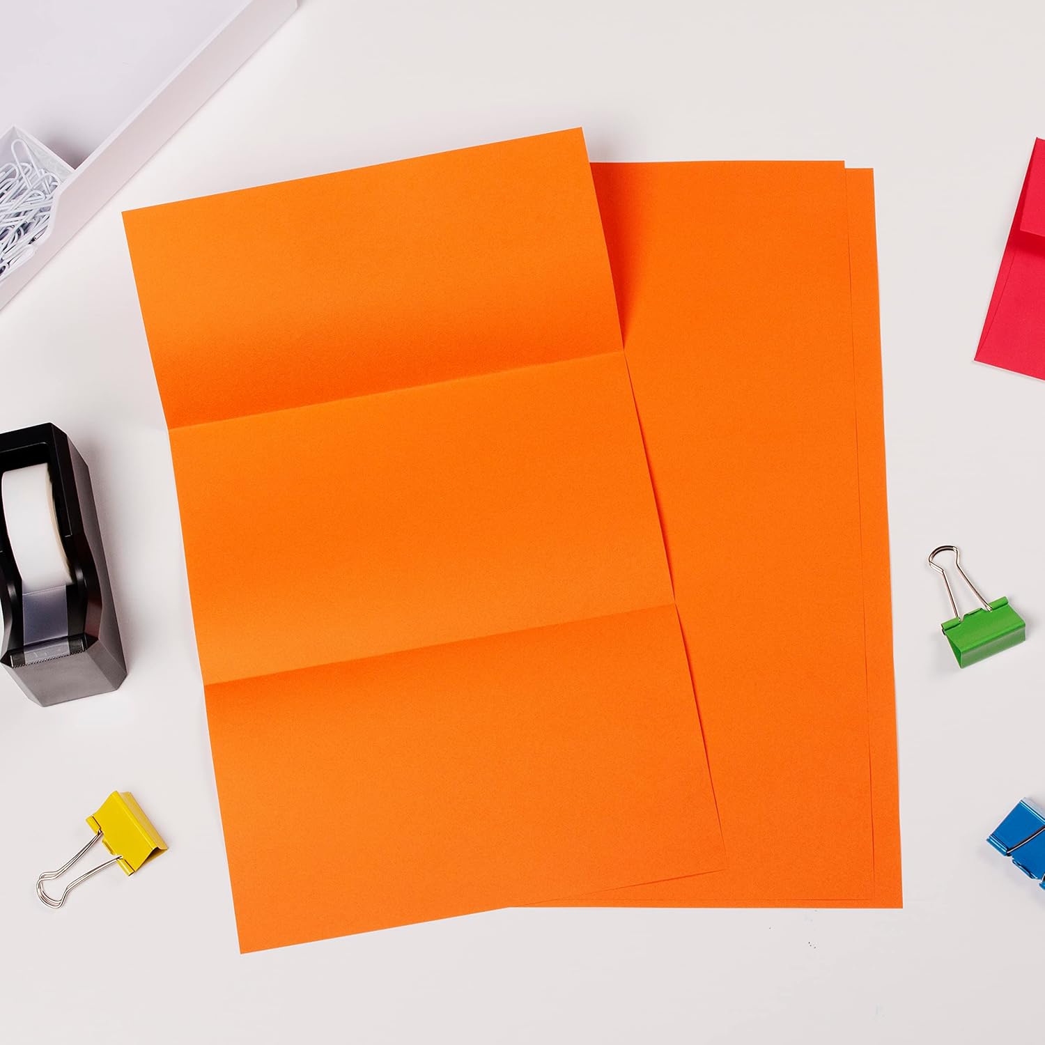 JAM PAPER Legal Colored 24lb Paper - 90 gsm - 8.5 x 14 - Orange Recycled - 500 Sheets/Ream