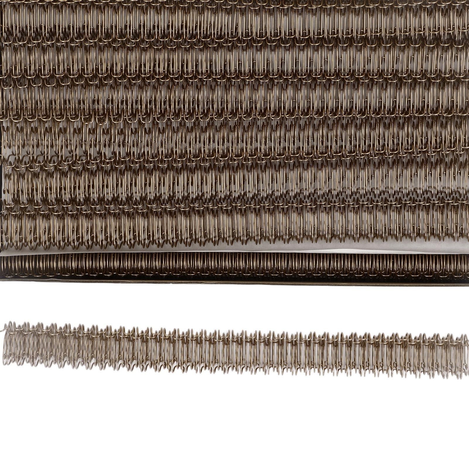 Doppeldraht-Binderücken, 100 Blatt Kapazität, 3 Teilung 34 12 7 mm, Roségold-Set für (Bronze)