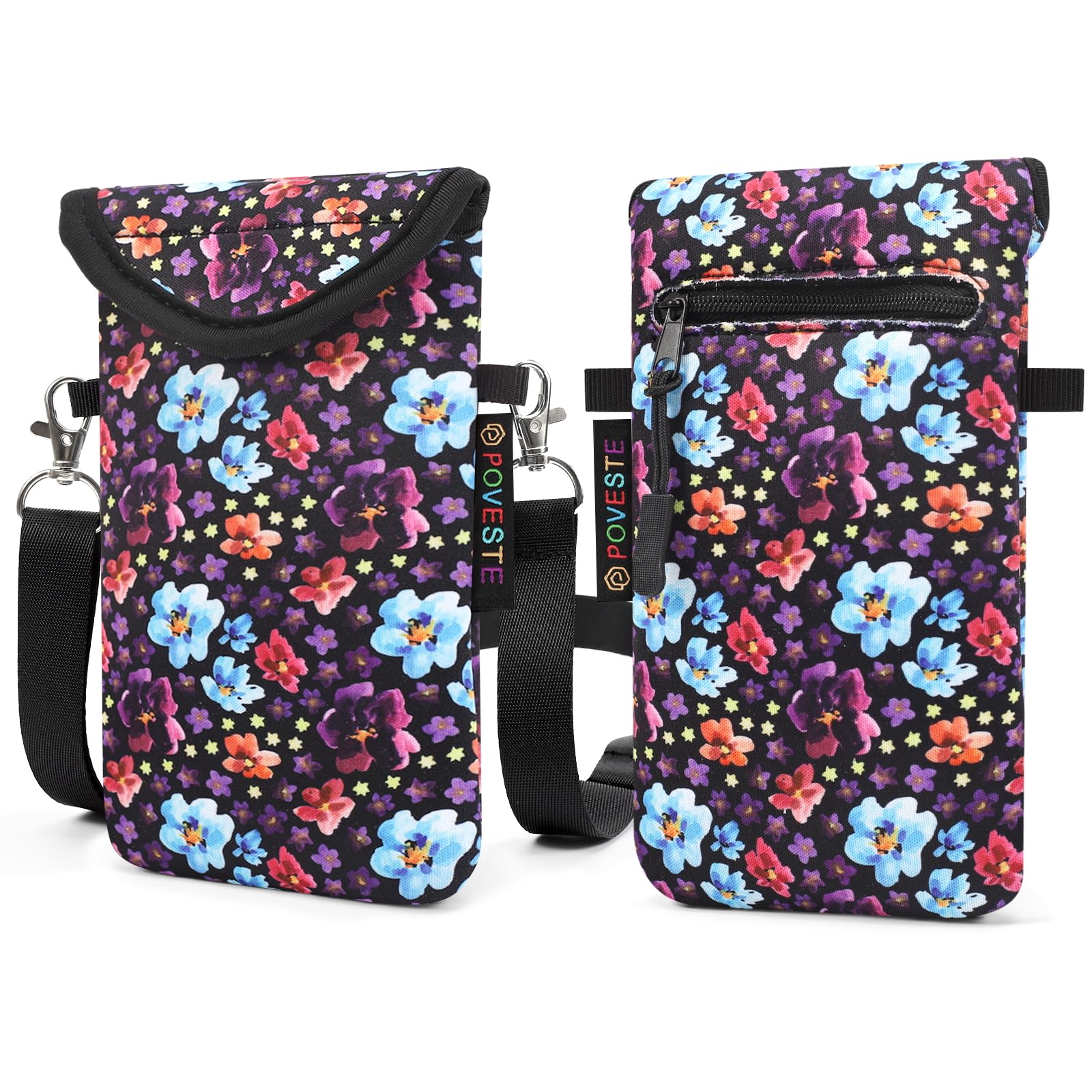 Flap Closure Secure Cell Phone Bag with Card Pocket for iPhone &amp; Samsung