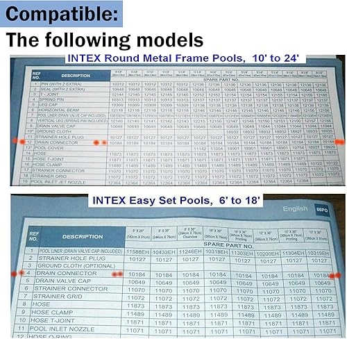 Miniatura 7 de 10184 Intex - Tapón de drenaje de manguera de repuesto Intex redondo para piscinajardín - 2 unidades