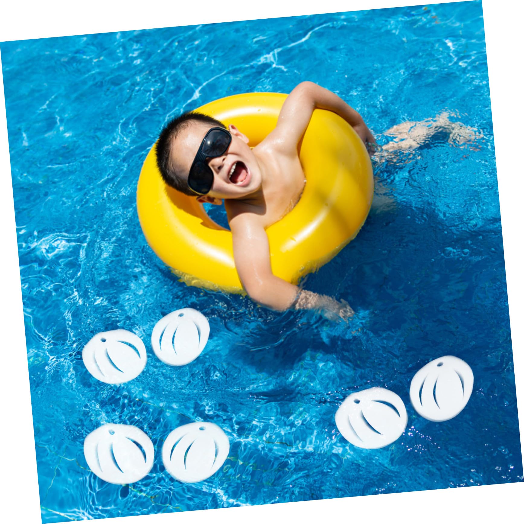GALPADA Lot De 6 Éponges Filtrantes Absorbantes D'huile pour Piscine Et Spa Forme Lotus Éponge Dégraissante Multi-usages sans Odeur Nettoyage De l'eau