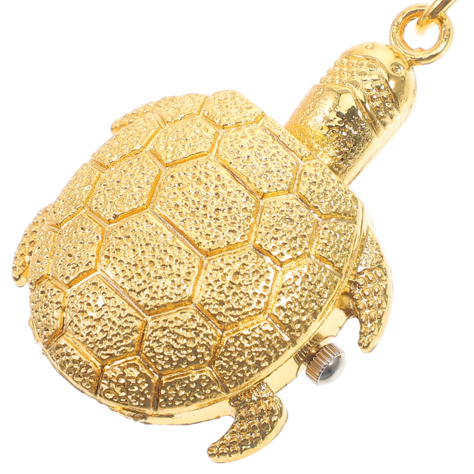 Reloj de Bolsillo para Niña Tortuga Antiguo Cadena Colgante Oro