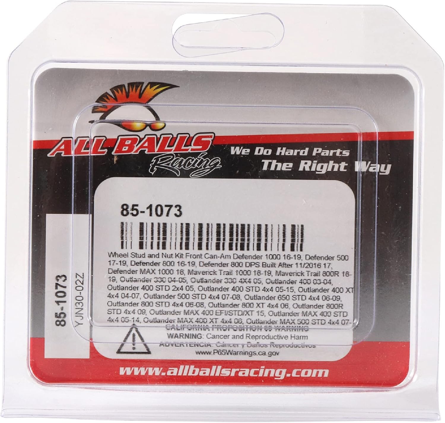 All Balls Racing 85-1073 Wheel Stud and Nut Kit Compatible with/Replacement for Can-Am Defender 1000 2016-2018, 1000 DPS Built After 11/2016-2017, 1000 XT/DPS 2017, 800 DPS Built After 11/2016-2017
