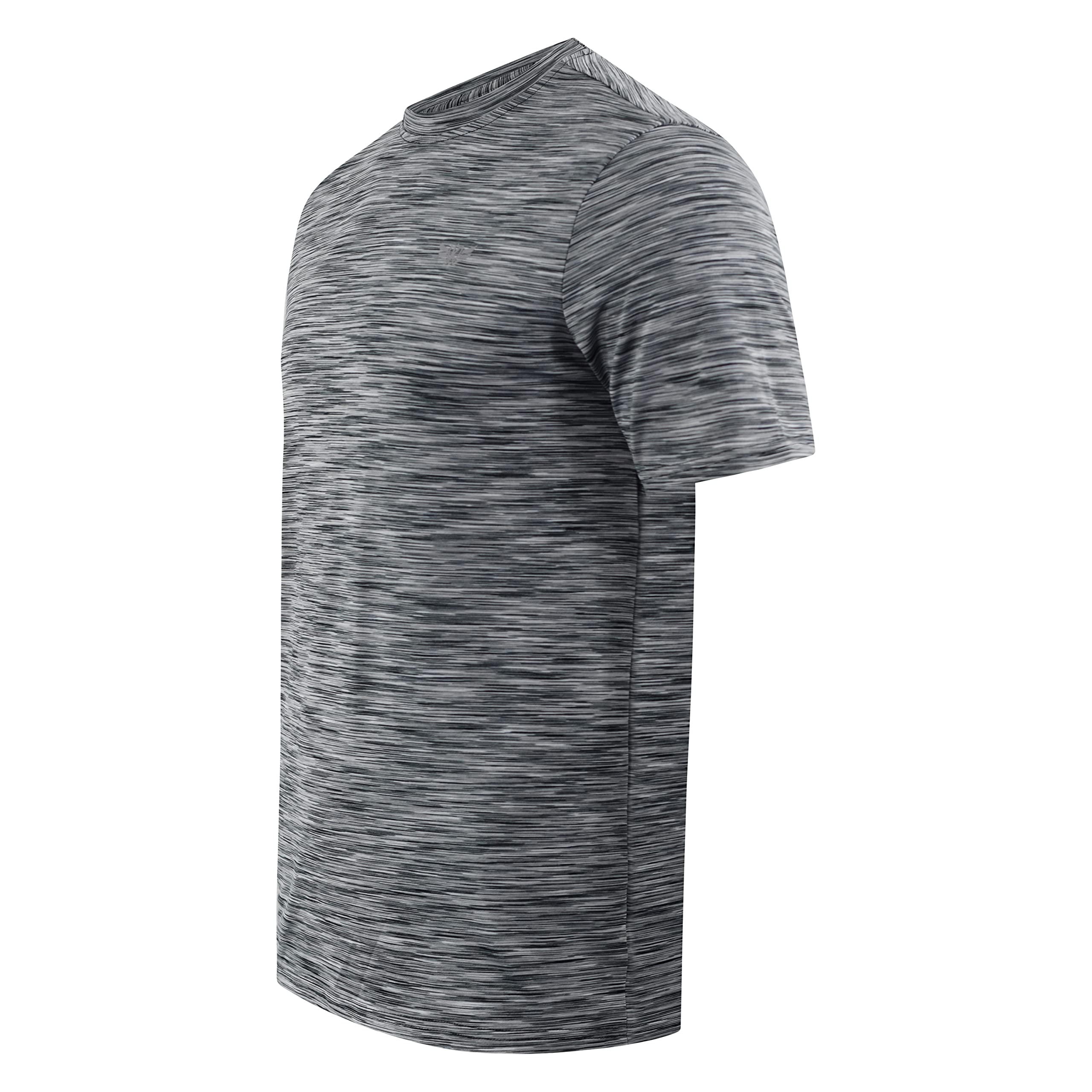 Kandor Męski T-shirt na siłownię i krótki zestaw – proaktywne męskie spodenki sportowe, trwałe męskie koszulki treningowe o wysokiej intensywności, elastyczne spodenki treningowe, odprowadzające wilgoć i rozciągliwe spodenki treningowe i koszulka UK, Szar