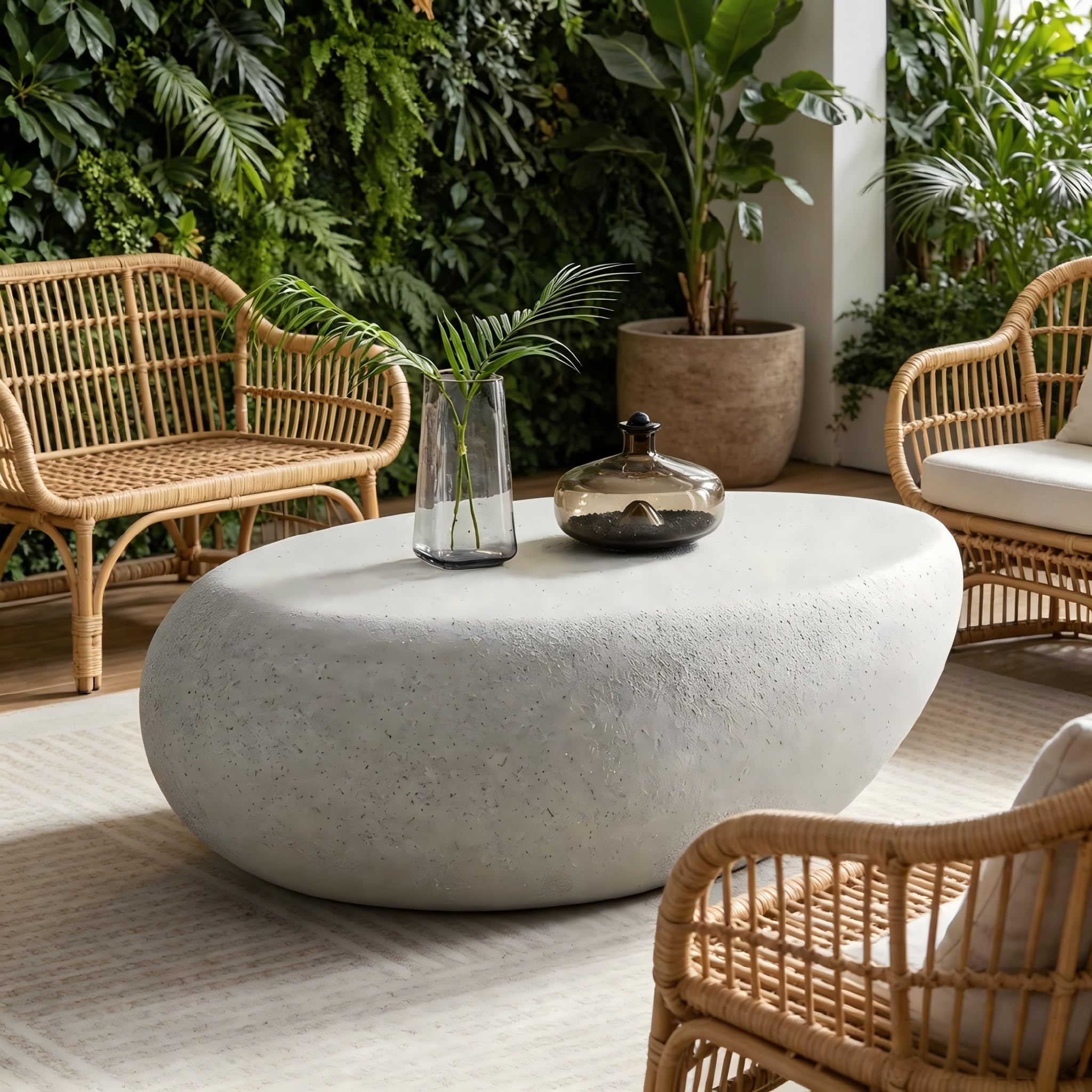 Amazon.com: Oval Coffee Table for Living Room, 43.3