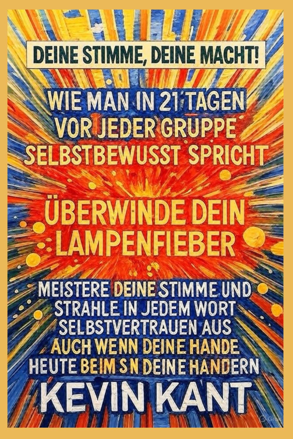 Wie man in 21 Tagen vor jeder Gruppe selbstbewusst spricht: Überwinde dein Lampenfieber, meistere deine Stimme und strahle in jedem Wort ... wenn deine Hände heute beim Sprechen zittern