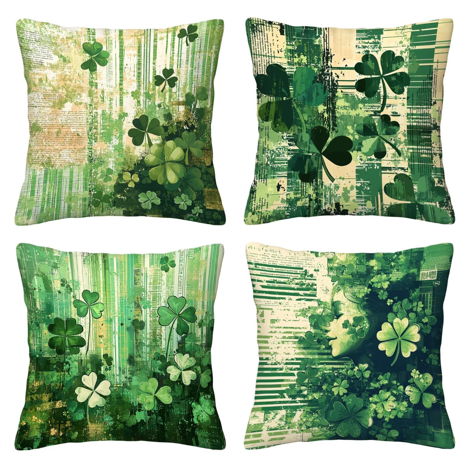 Housse de coussin 40x40 extérieure imperméable motif vert idéal pour décorer le salon de jardin