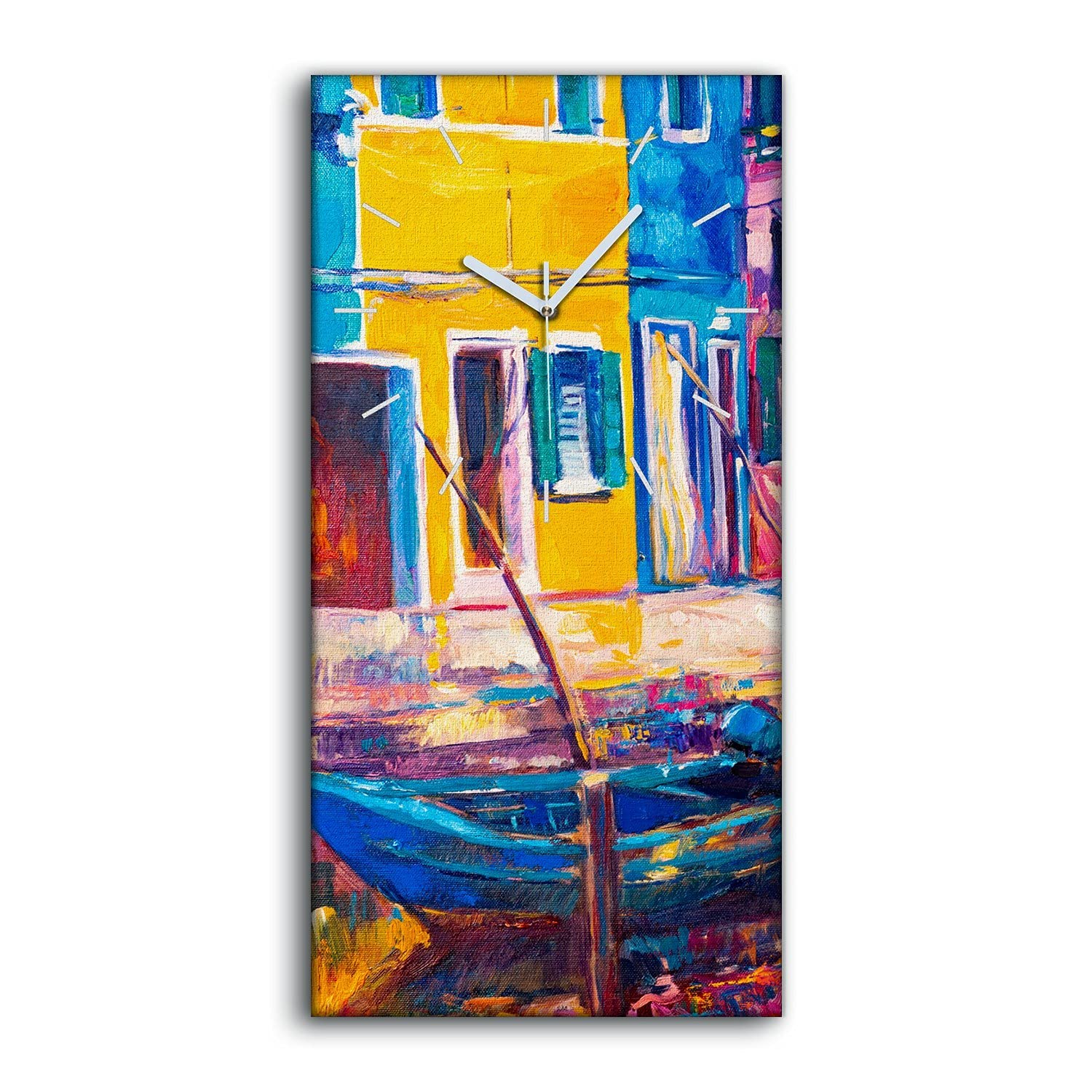 Horloge sur Toile Mains Blanches Art Moderne Contemporain