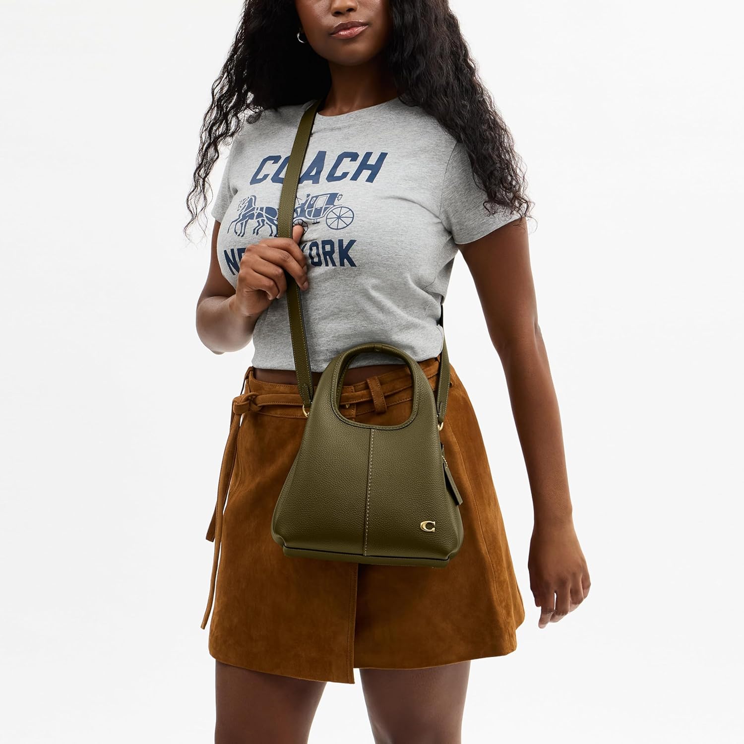 COACH Polished Pebble Leather Lana Shoulder Bag 23 - Image 2