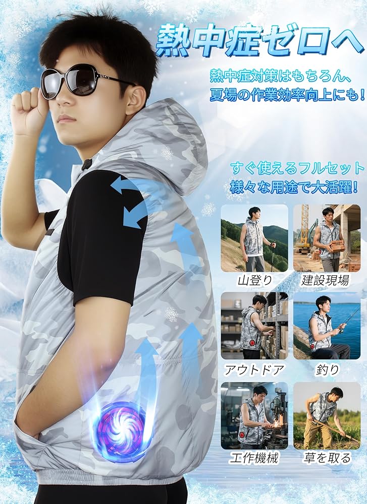 Amazon.co.jp: [Blendmax] 空調作業服 ファン付きベスト