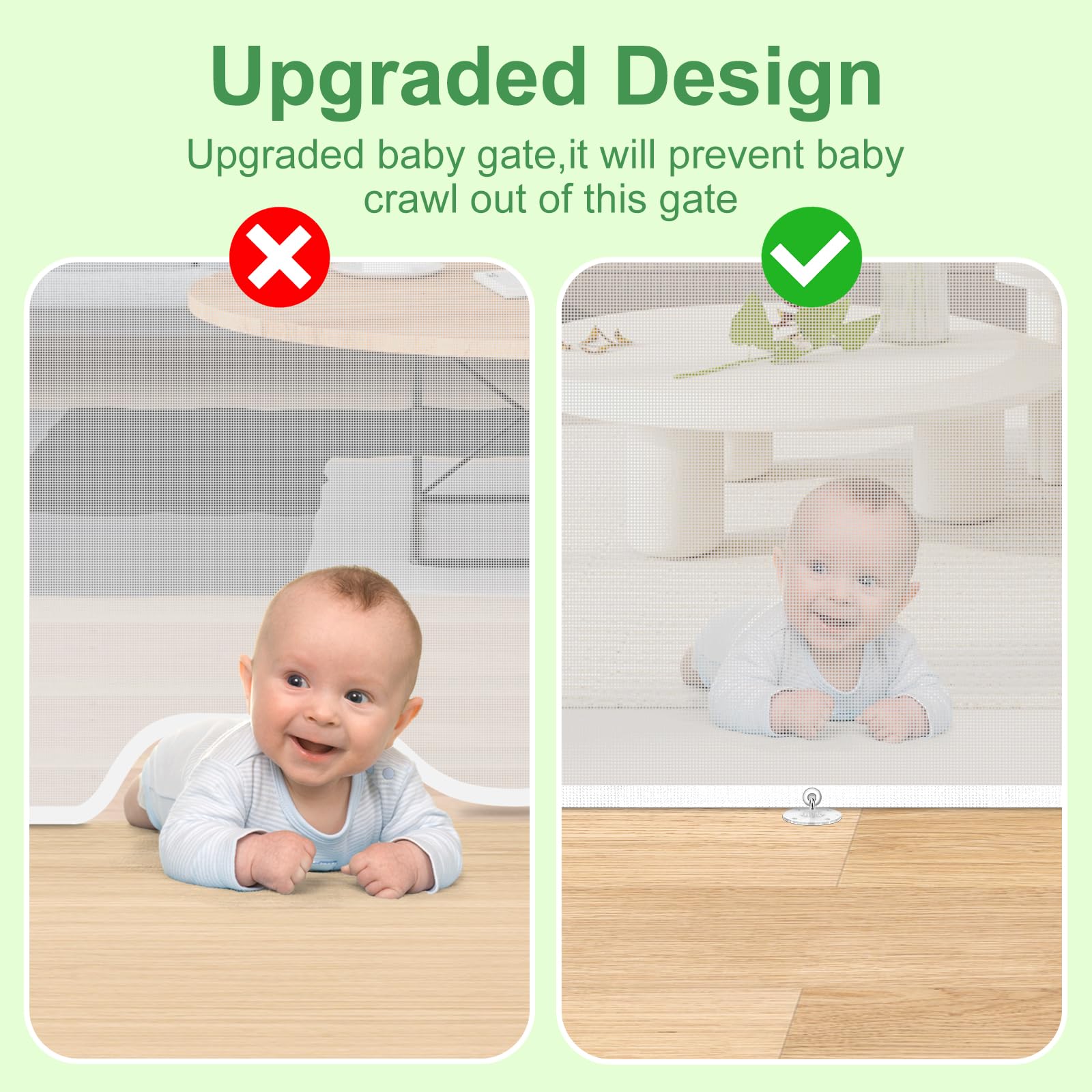 Cancelletto per Bambini Estensibile, 0-140 cm Cancello di Sicurezza Retrattile per Bambini e Animali Domestici per Scale e Corridoi Interni ed Esterni(Bianco)