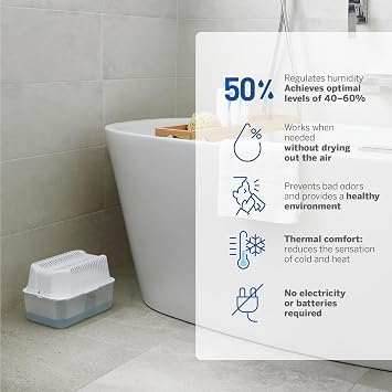 HUMYDRY - Pack of 6 Dehumidifier Devices with 6 Moisture Absorber Refills - 35.3 oz - Large Size - Fragrance Free - Ideal for Spaces Up to 400 sq.FT